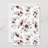 Invitation à l'élégant anniversaire du Mariage flo (Dos)