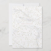 Invitation à l'élégant anniversaire rose et gris (Dos)