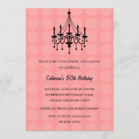 Invitation à l'élégante fête des lustres - rose