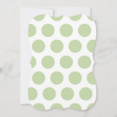 Invitation à l'éléphant 1er anniversaire Pois vert (Dos)