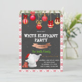 invitation à l'éléphant blanc de noël (Debout devant)