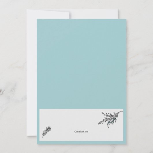 Invitation à l'encre de fruits de mer (Dos)