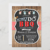 Invitation à l'engagement de couples Honey Do BBQ (Devant)