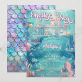 Invitation A l'entrée du château de sirène de mer 1ère fête d (Devant / Derrière)