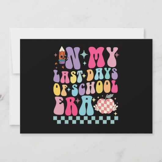 Invitation À l'époque de mes derniers jours d'école Prof Life (Devant)