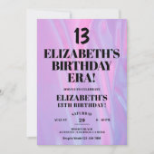 Invitation À l'époque de son anniversaire 13e fête d'annivers (Devant)