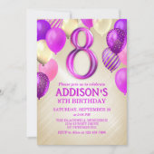 Invitation à l'épreuve des ballons roses du 8e ann (Devant)