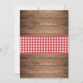 Invitation à l'épreuve IRehearsal BBQ Red Check Ch (Dos)