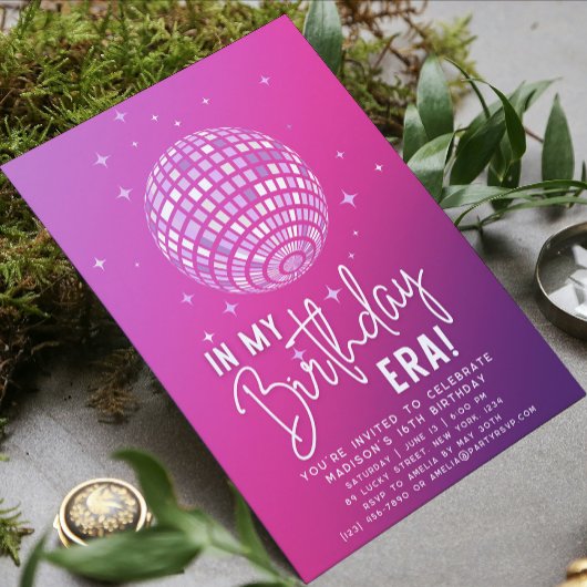 Invitation A L'Ère De Mon Anniversaire, Fête De L'Ère, Fête D