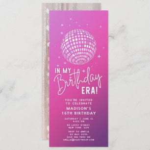 Invitation À l'ère de mon anniversaire, fête de l'ère, fête d