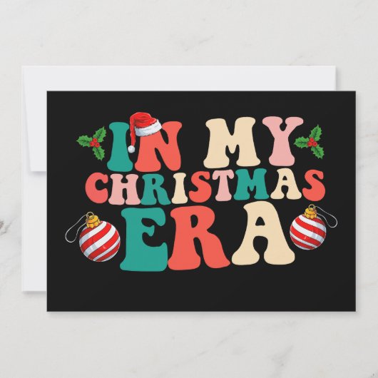 Invitation À l'ère de Noël, période de vacances Super (Devant)