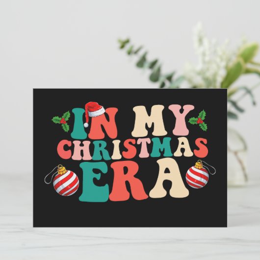 Invitation À l'ère de Noël, période de vacances Super (Debout devant)