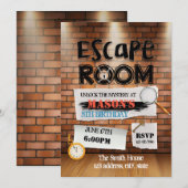 Invitation à l'escape room (Devant / Derrière)