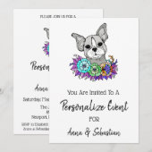 *~ Invitation à l'événement adorable Frenchie Boul (Devant / Derrière)