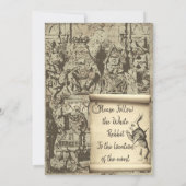 Invitation à l'événement au Pays des Merveilles (Dos)