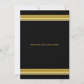 Invitation à l'événement Black and Gold Elegant Pa (Dos)