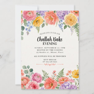Invitation à l'événement de cuisson de Challah jui