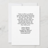 Invitation à l'événement de dégustation de vin de (Dos)