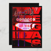 Invitation à l'événement de fête de Las Vegas Sin  (Devant / Derrière)