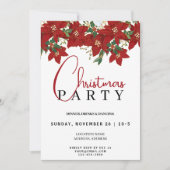 Invitation à l'événement de fête de Noël | Fleurs  (Devant)