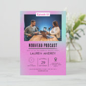Invitation à l'événement de lancement de podcast (Debout devant)