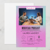 Invitation à l'événement de lancement de podcast (Devant / Derrière)