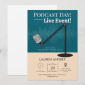 Invitation à l'événement de lancement de podcast (Devant / Derrière)
