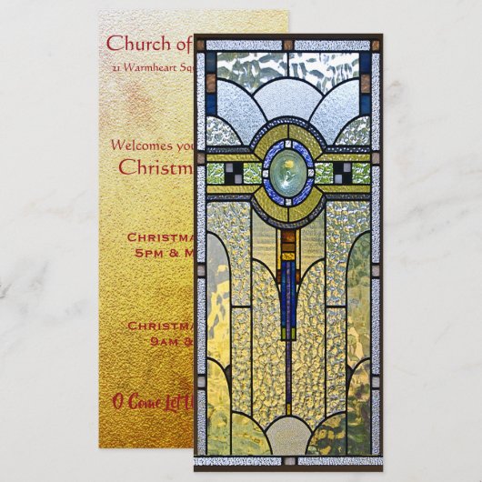 invitation à l'événement de l'église art déco vitr (Devant / Derrière)