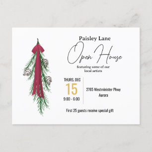 Invitation à l'événement de Noël pour une maison o