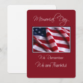 Invitation à l'événement du jour commémoratif, Dra (Devant / Derrière)