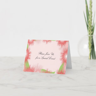 Invitation à l'événement floral corail
