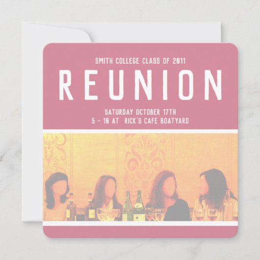 Invitation à l'événement pour femmes en rose et ja (Devant)