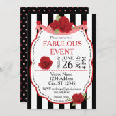 Invitation à l'événement Red Rose (Devant / Derrière)