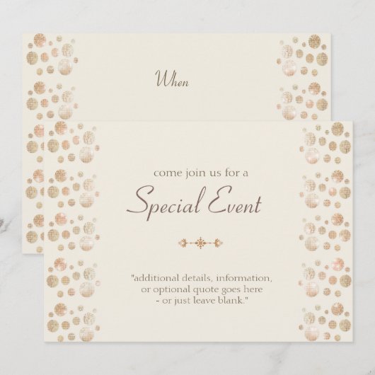 Invitation à l'événement spécial (Devant / Derrière)