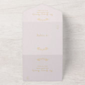 Invitation à l'événement triple RSVP Floral Violet (Dehors)