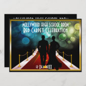 invitation à l'événement vip cravate noire de tapi (Devant / Derrière)