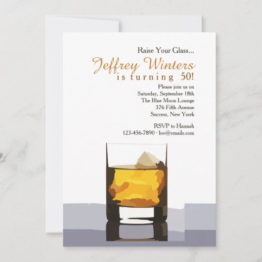 Invitation à Lever Votre Verre (Devant)