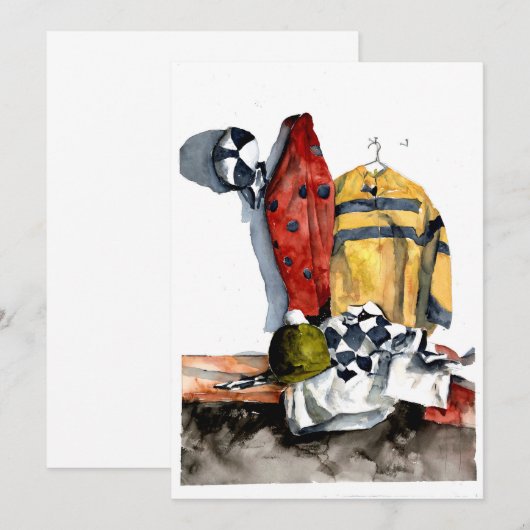 Invitation à l'excitation de la course à cheval. (Devant / Derrière)