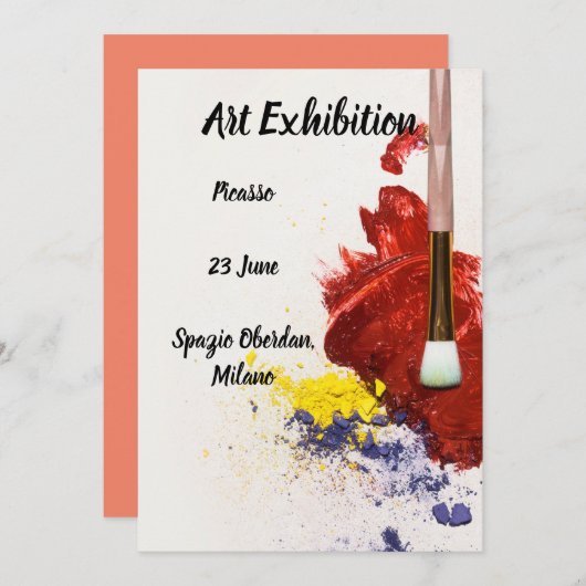 Invitation à l'exposition d'art (Devant / Derrière)