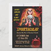Invitation à l'Halloween Adulte Spooktacular Witch (Devant)