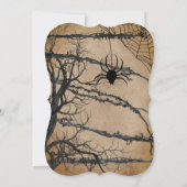 Invitation à l'Halloween de l'arbre tordu (Dos)