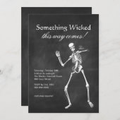 Invitation à l'Halloween de Wicked Skeleton (Devant / Derrière)