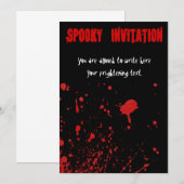 Invitation à l'halloween d'horreur sanglante (Devant / Derrière)
