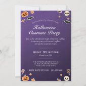 Invitation à l'Halloween Ghost & Citrouille (Dos)