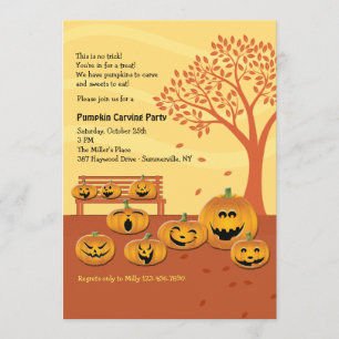 Invitation à l'Halloween Jack-O-Lantern