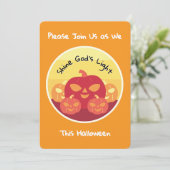 Invitation à l'Halloween lumière de Dieu (Debout devant)