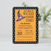 Invitation à l'Halloween orange (Debout devant)