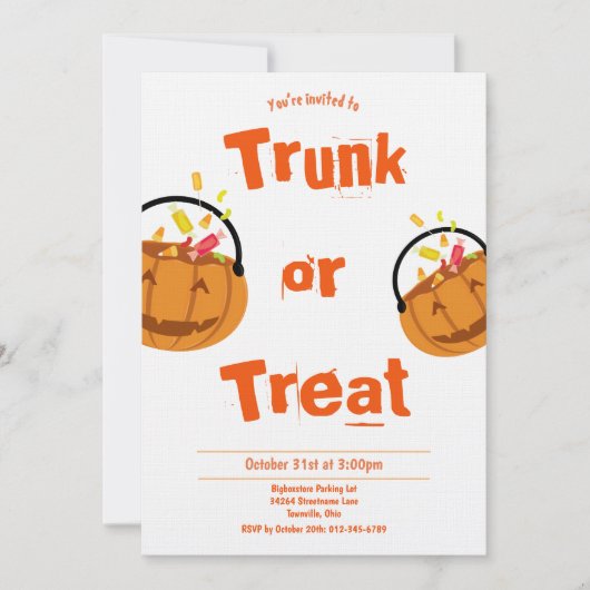 Invitation à l'Halloween pour enfants (Devant)