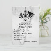 Invitation à l'Halloween Raven, Mable et Chat Noir (Debout devant)