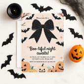 Invitation à l'Halloween rose pour filles